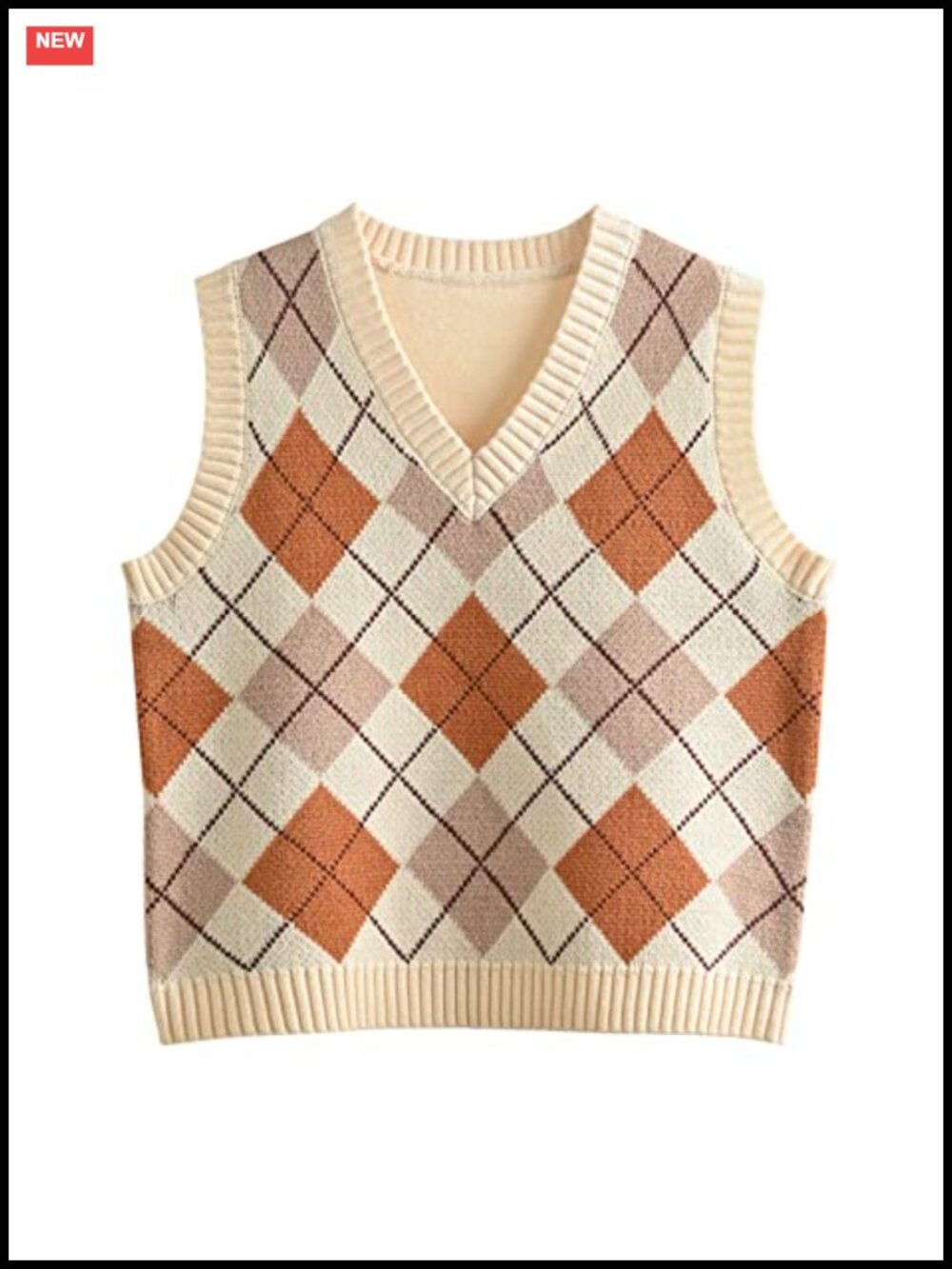 Hyipels Women's Knitted Crop Sweater Vest Sleeveless V-Neck Preppy Y2K Tank Top